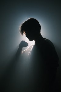 anonymous avatar portrait dark